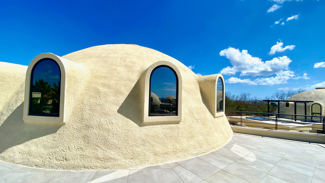 Les Domes d'Albion - Dome vu de la terrasse