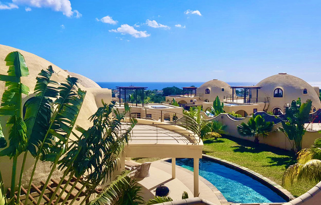 Les Domes d'Albion - Terrasse et vue sur mer